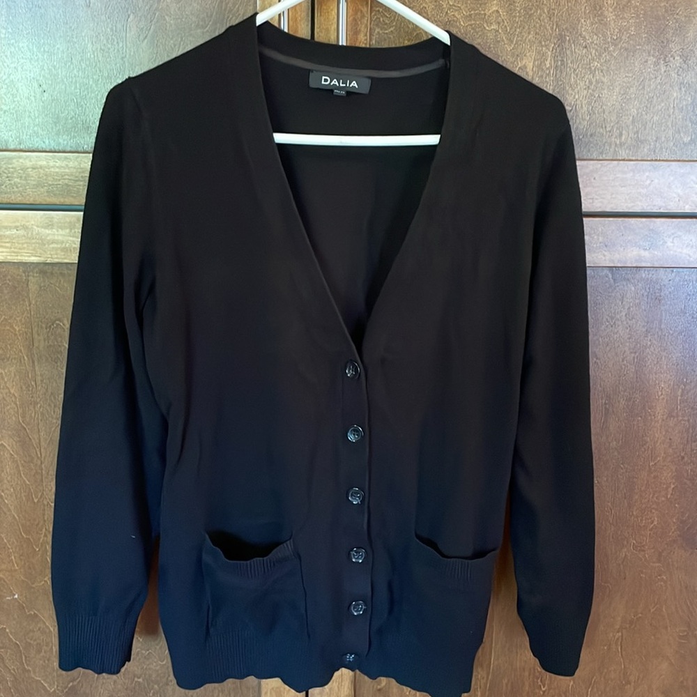Dalia Women's Red and Black Cardigan Set - Picture 6 of 7